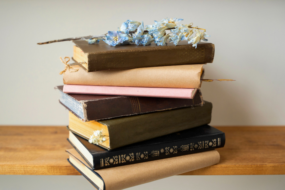 Books stack - Image from www.freepik.es/foto-gratis/pila-libros-auriculares_32879570.htm#from_view=detail_serie